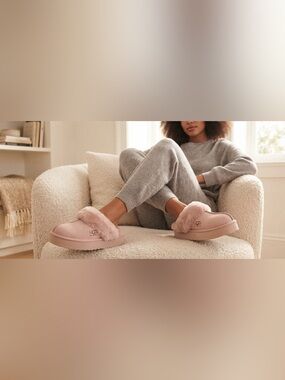 UGG D&K Sheepskin Platform Mule Slippers - Dawn Pink _ Large 39/40
